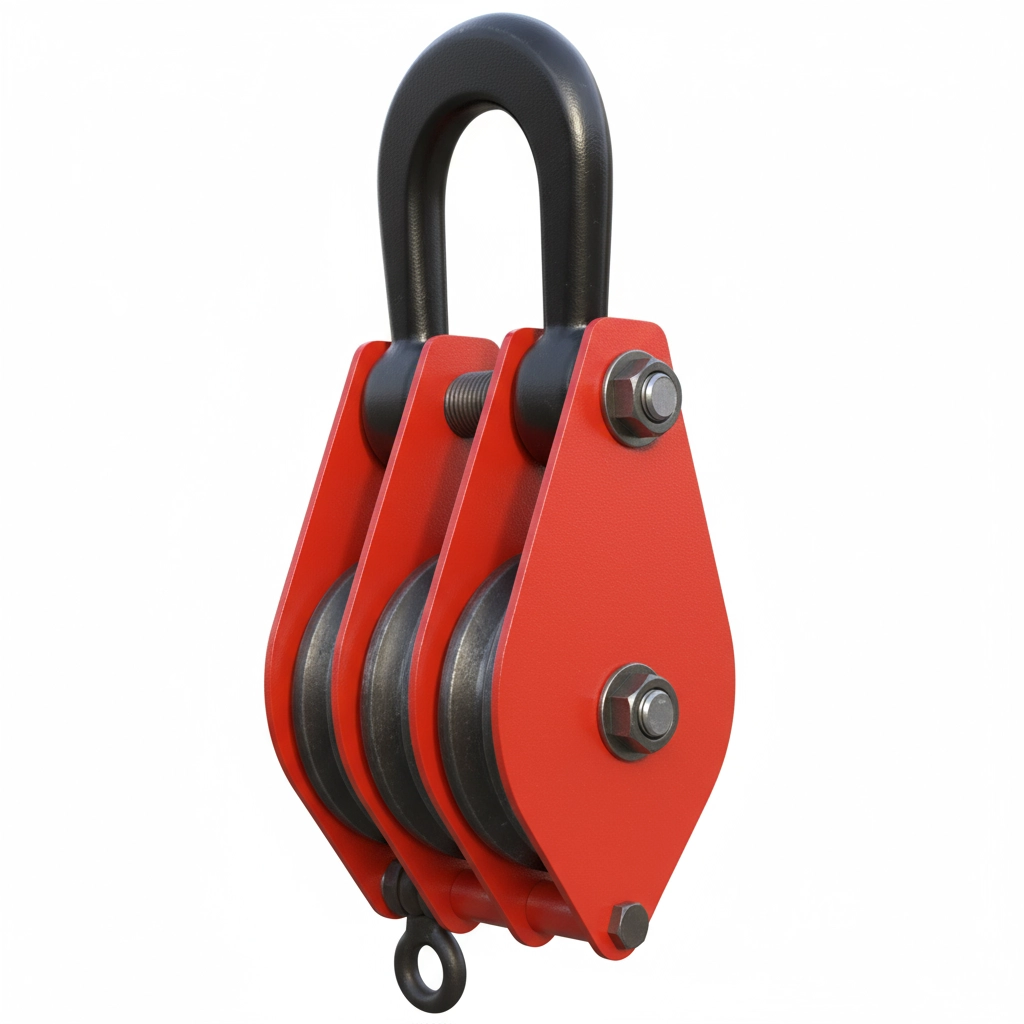 Блок монтажный трехрольный с ушком (проушиной) 20 т 3 ролика