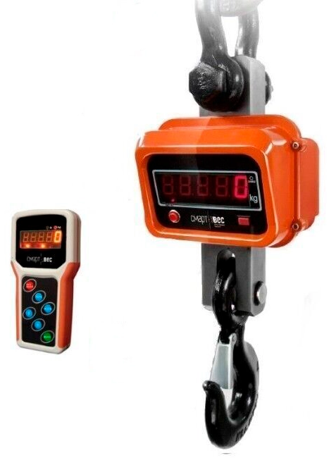 Весы крановые электронные ВК 10т с инд. на пульте (сменный аккум.) + поверка