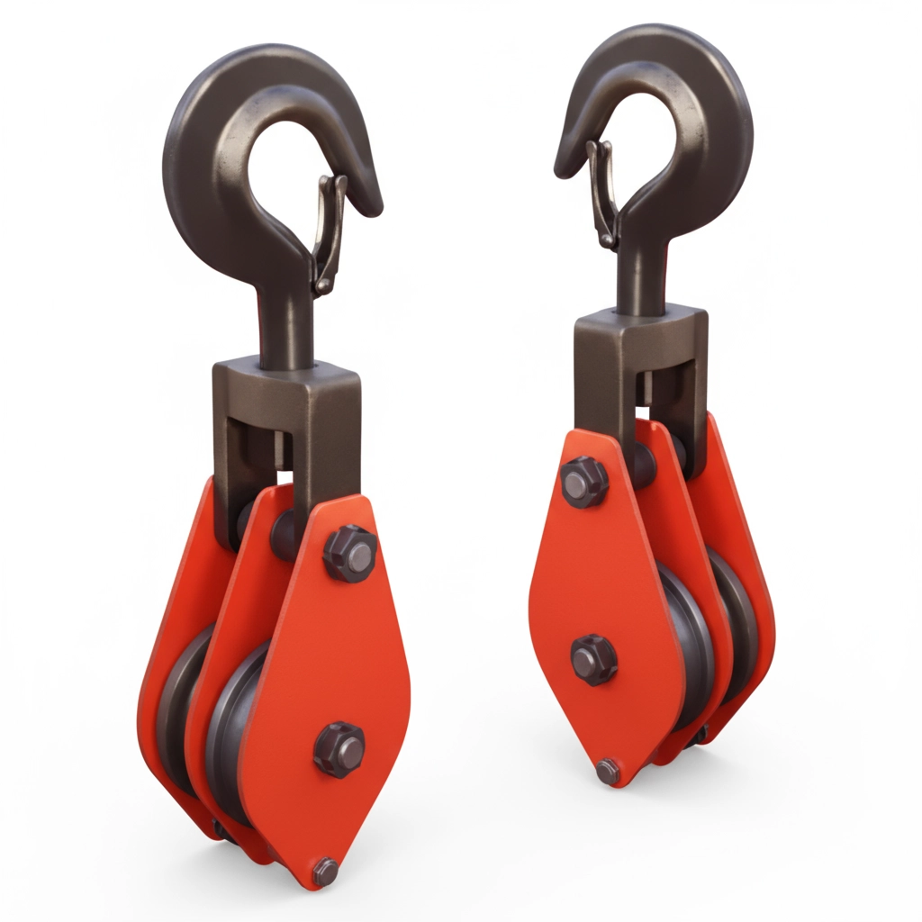 Блок монтажный двухрольный с крюком 2 т 2 ролика